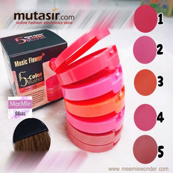 Music Flower 5 Color Blusher บลัชออนคอนโด 5 เฉดสี  