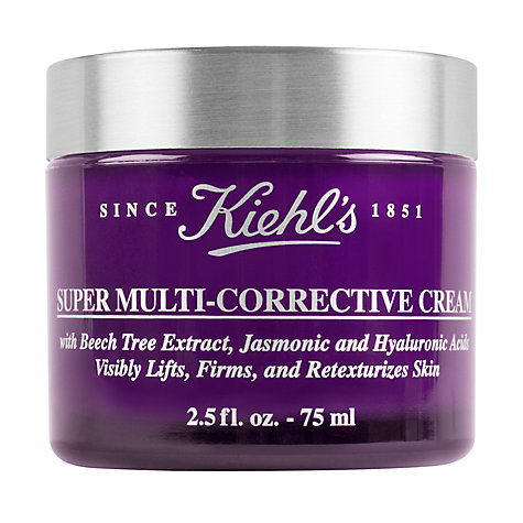 Kiehl's Super Multi-Corrective Cream 75ml. มอยส์เจอไรเซอร์ต่อต้านริ้วรอยแห่งวัย สำหรับปัญหาริ้วรอยที่มองเห็นได้ชัดเจน ช่วยให้ผิวยกกระชับ เต่งตึง และทำให้ผิวนุ่มเนียน ได้รับการพิสูจน์ทางคลินิกแล้วว่าช่วยให้ผิวดูดีขึ้นอย่างเห็นได้ชัด ไร้ส่