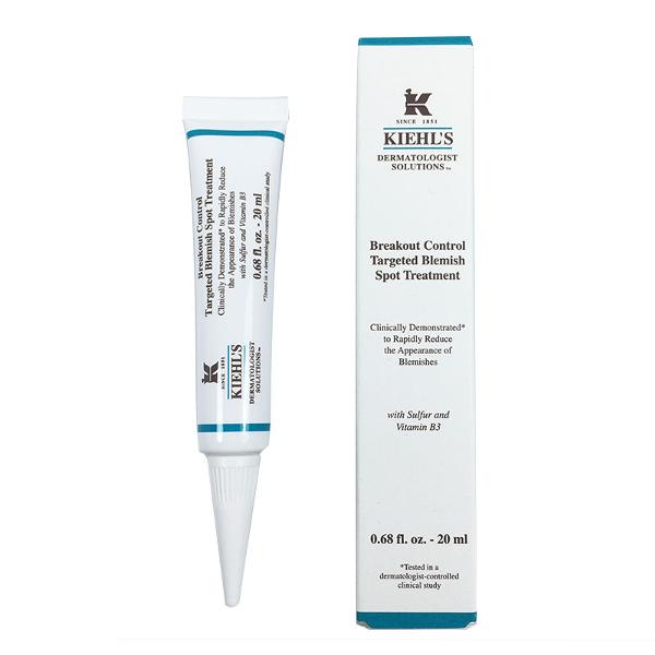 Kiehl's Breakout Control Targeted Blemish Spot Treatment 20 ml. ยาแต้มสิวชนิดครีมสูตรใหม่เพื่อจัดการปัญหาผิวผู้ใหญ่ ภายใน 24 ชม. จัดการปัญหาได้ตรงจุดกว่า แต่มีความอ่อนโยนมากกว่า มีซัลเฟอร์ และวิตามีนบี 3 เป็นส่วนผสมที่มีปฏิบัติการที่ฉับไว