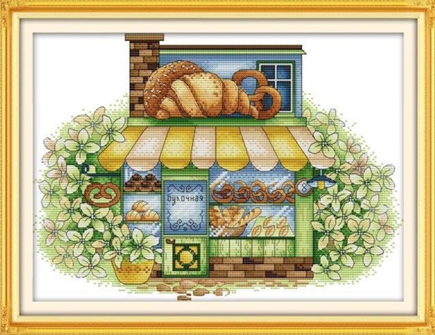Croissant Shop (ไม่พิมพ์/พิมพ์ลาย)