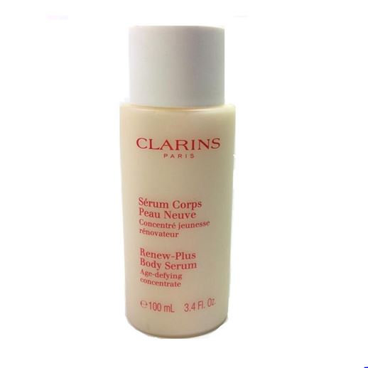 CLARINS Renew Plus Body Serum ขนาดทดลอง 100 ml. เซรั่มบำรุงผิวกายชนิดแรกของ Clarins ที่ช่วยผลัดเซลล์ผิว เผยผิวเนียนกระจ่างใสของผิวเกิดใหม่ Clarins Renew-Plus Body Serum มอบการบำรุงอย่างล้ำลึก ด้วยส่วนผสมจาด Pre-Ratinal วิตามิน A บริสุทธิ์ พร้อมข