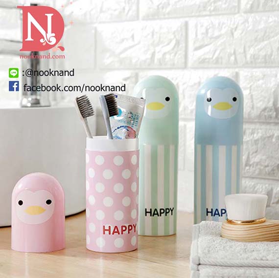 กล่องเก็บแปรงสีฟันสำหรับเดินทางลานเพนกวิน