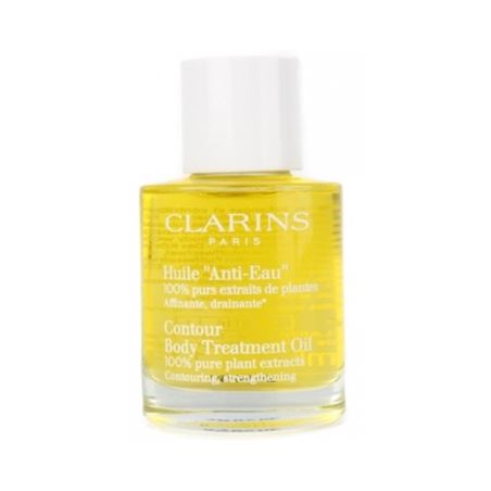 CLARINS Huile Anti - Eau Contour Body Treatment Oil ขนาดทดลอง 30ml. น้ำมันบำรุงผิว กระชับสัดส่วน สลายเซลลูไลท์ บอกลาผิวย่นขรุขระแบบฟองน้ำ &ampampampquotSponginess" หรือผิวเปลือกส้ม น้ำมันจะช่วยบำรุงชั้นเยื่อผิวให้ผิวเนียนนุ่มขึ้น ละเอีย