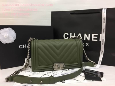 Chanal boy เกรดออริจินอล size 25 cm งานหนังแท้ งานสวยเหมือนแท้