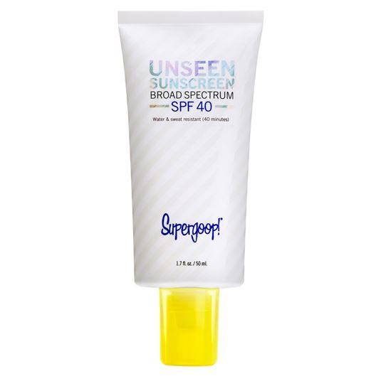 **พร้อมส่ง**Supergoop! Unseen Sunscreen Broad Spectrum SPF 40 ขนาด 50ml. ครีมกันแดดสำหรับผิวหน้าอุดมไปด้วยสารต่อต้านอนุมูลอิสระ ที่มาพร้อมเนื้อบางเบาไร้น้ำหนัก ไม่มีกลิ่น ช่วยให้ผิวเรียบเนียน สามารถเตรียมผิวก่อนการแต่งหน้าได้ คือใช้เป็นไพรเมอร์ได้เป็นอย่า