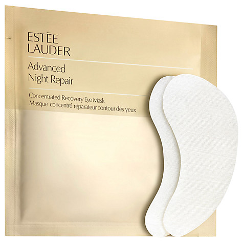 Estee Lauder Advanced Night Repair Concentrated Recovery Eye Mask 1 คู่ มาส์กสำหรับผิวรอบดวงตา ด้วยเทคโนโลยี Advanced Night Repair ผสานด้วยความชุ่มชื้นเข้มข้น ให้ผิวรอบดวงตาแลดูอ่อนเยาว์ เส้นริ้วและร่องลึกกลับดูดี