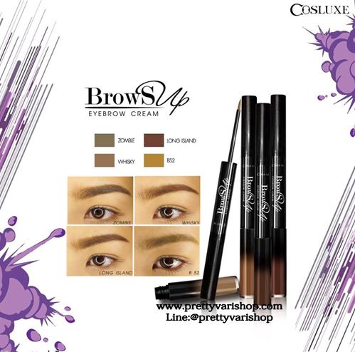 **พร้อมส่ง**Cosluxe Browsup Eyebrow Cream คิ้วปัง 24 ชั่วโมง ที่สุดของความติดทน ท้าพิสูจน์ทุกสภาพแวดล้อม ด้วยเนื้อครีมสูตรที่พัฒนามาจากประเทศเกาหลี ที่มีคุณสมบัติ ติดทนนาน ที่ยังสามารถใช้แปรงปัดแบลนด์เนื้อครีมให้ฟุ้งนัวได้ มาพร้อมกับแปรงฟองน้ำหัวเล็กจิ้ว 