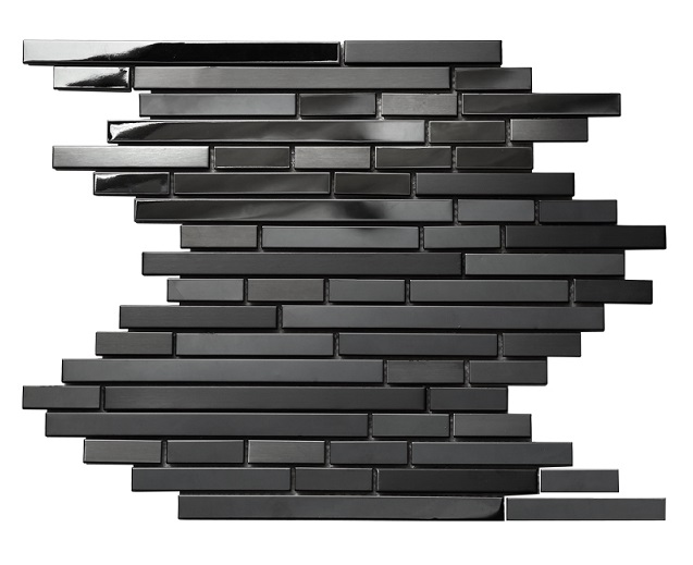 black metal stainless steel mosaic