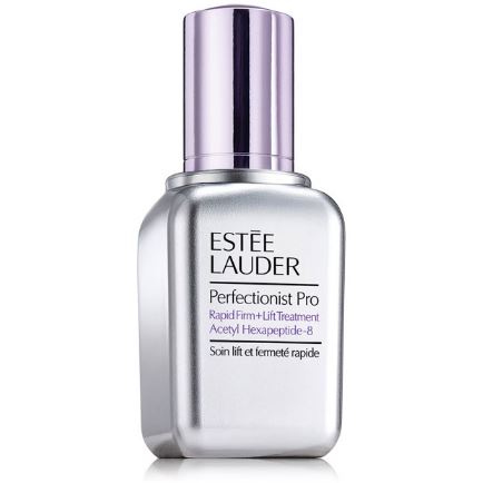 Estee Lauder Perfectionist Pro Rapid Firm + Lift Treatment 50 ml. เซรั่มสูตรใหม่ล่าสุด กระตุ้นคอลลาเจน ด้วย Hexapeptide 8 จะช่วยผิวให้สร้างโปรตีน ให้ผิวอ่อนเยาว์ เด้ง เต่ง กระชับ และแข็งแรงสุขภาพดี เพื่อผิวเฟิร์มยกกระชับแบบเร่งด่วน