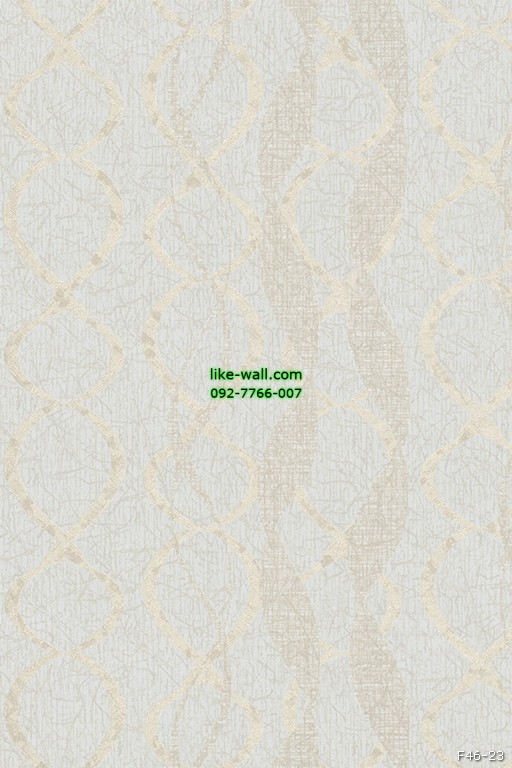 วอลเปเปอร์ลายเส้นดัดโค้ง สีขาว