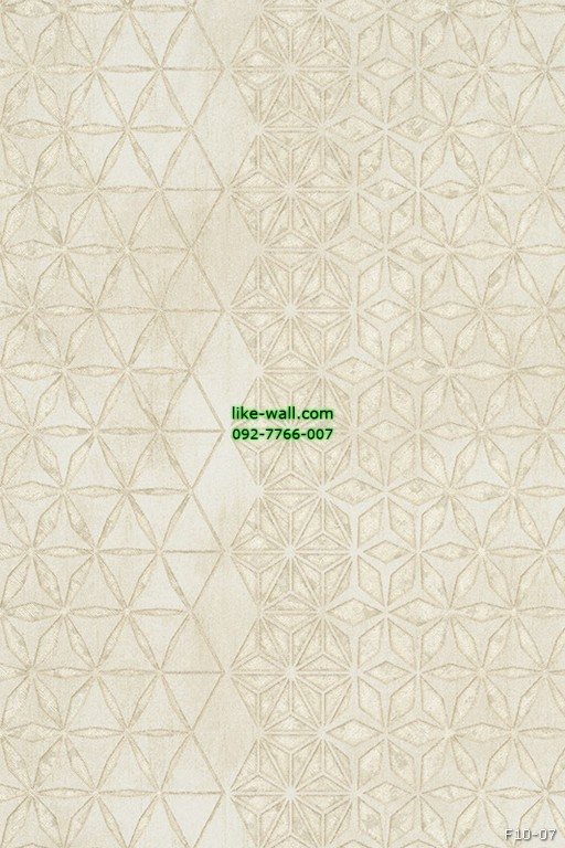 วอลเปเปอร์ลายดอกไม้ผสมผสานสี่เหลี่ยมข้าวหลามตัด สีครีม