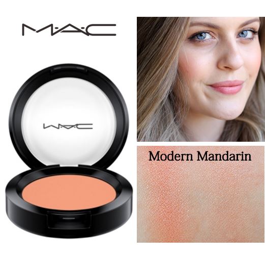 MAC Powder Blush 6 g. สี Modern Mandarin บลัชออนเนื้อซาตินเนียนนุ่ม โทนส้มสดอมแดง มีมุกเล็กน้อย ให้แก้มสวยๆของคุณดูสดใสมีชีวิตชีวา และดูเป็นธรรมชาติ แต้มสีสันให้ใบหน้าโดดเด่น เน้นความหวานฉ่ำเอิบอิ่มให้กับพวงแก้ม ที่มอบความสดใสบนพวงแก้มอันอ่อนน