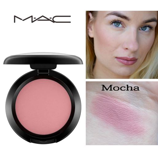 MAC Powder Blush 6 g. สี Mocha บรัชออนเนื้อแมทสีชมพูหม่นๆ สีสวยเป็นธรรมชาติมากๆ สีนี้เป็น Everyday look ได้เลยคะเพิ่มสีสันให้ใบหน้าดูสุกปลั่งสดใส ดูสุขภาพดี ด้วยเนื้อบลัชติดทนนานจึงทำให้พวงแก้มดูสวยใสตลอดทั้งวัน  ด้วยเนื้อฝุ่นทีเนียนละมุนดุจแพ