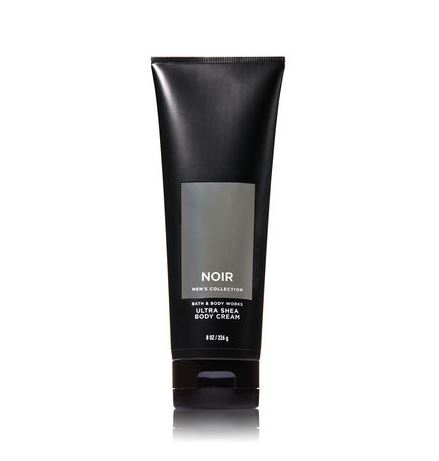 **พร้อมส่ง**Bath & Body Works Noir for Men Ultra Shea Body Cream 226g. ครีมบำรุงผิวสุดเข้มข้น คอลเลคชั่นที่สร้างขึ้นเพื่อผู้ชายโดยเฉพาะ กลิ่นหอมสำหรับคุณผู้ชายที่ขายดีที่สุด เป็นกลิ่นหอมสะอาดนุ่มๆ หอมแบบอบอุ่น สุขุมนุ่มลึก เหมาะกับผู้ชายที่ดูบุคลิกเนี