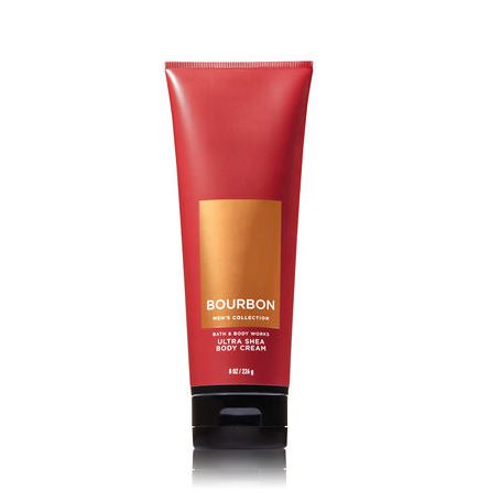 Bath & Body Works Bourbon for Men Ultra Shea Body Cream 226g. ครีมบำรุงผิวสุดเข้มข้น คอลเลคชั่นที่สร้างขึ้นเพื่อผู้ชายโดยเฉพาะ กลิ่นสไปซี่ พริกไทย ไม้หอม และโอ๊ค ที่ให้ความรู้สึกเซ็กซี่ หอมร้อนแรง เหมาะกับบุคลิกหนุ่มที่ดูแบดบอยโดยเฉพาะ