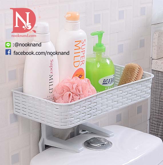 ชั้นวางประหยัดพื้นที่ในห้องน้ำและห้องครัวสำหรับวางสบู่แชมพูและอื่นๆ