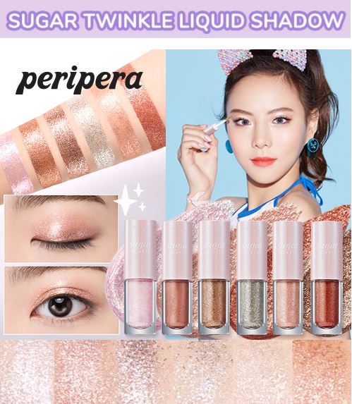 **พร้อมส่ง**Peripera Sugar Twinkle Liquid Shadow 3 g. อายแชโดว์เนื้อลิควิดผสมกลิตเตอร์ สุดฟรุ๊งฟริ๊ง เม็ดสีแน่น ชัดติดทนนาน ให้การแต่งตาง่ายขึ้น ใช้สะดวกด้วยแพคเกจมาในรูปแบบขวด หัวแปรงฟองน้ำช่วยให้การเกลี่ยเนื้อสีได้เนียนขึ้น ใช้หัวแปรงจุ่มแล้วทาเปลือกตา 