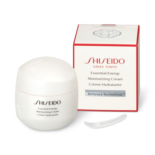 Shiseido Essential Energy Moisturizing Cream 50 ml. ครีมบำรุงเนื้อเนียนนุ่มดุจแพรไหม ช่วยลดเลือนริ้วรอยแห่งวัย ผิวคล้ำหมอง ผิวแห้งกร้าน และสัญญาณอื่น ๆ ที่เกิดจากอาการผิวขาดพลัง เผยผิวดูเนื้อผิวชื่นชุ่ม นุ่มเนียน เปล่งประกายสดใส