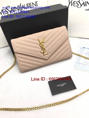 Ysl wallet on chain Hiend size 23 cm หนังนิ่มสวย งานสวยเหมือนแท้