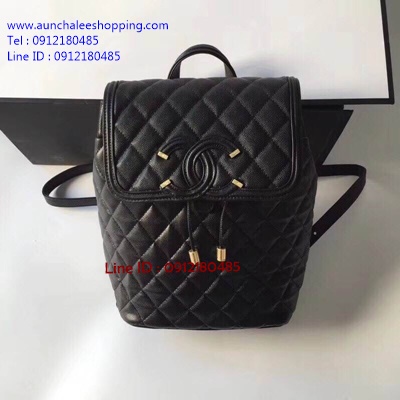 New Chanal Backpack Original 1:1 size 22 cm งานหนังแท้ รายละเอียดสวยเหมือนแท้