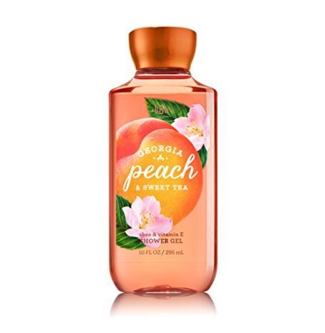 Bath & Body Works Georgia Peach & Sweet Tea Shea & Vitamin E Shower Gel 295ml. เจลอาบน้ำกลิ่นหอมติดกายนานตลอดวัน กลิ่นหอมหวานของลูกพีช ผสมกลิ่นใบชา หอมหวานไม่ซ้ำใครคะ