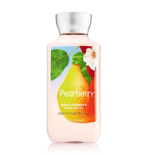 Bath & Body Works Pearberry Shea & Vitamin E Body Lotion 236 ml. โลชั่นบำรุงผิวสุดพิเศษ กลิ่นหอมสดชื่นของลูกแพร์ ผสมกับกลิ่นของเบอรี่หอมหวานชุ่มฉ่ำค่ะ