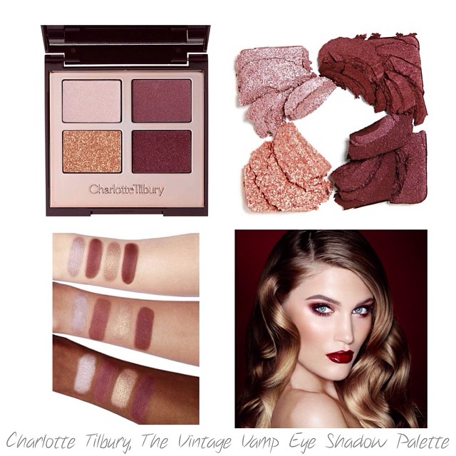 **พร้อมส่ง**Charlotte Tilbury Luxury Palette Eye Shadow 5.2 g. #THE VINTAGE VAMP พาเลทอายชาโดว์ 4 สี ที่หรูหรา สาวๆทุกคนอยากเป็นเจ้าของเนื้อดี เม็ดสีแน่นเนียนละเอียด สีสวย ชิมเมอร์แวววาว สร้างสรรค์ทุกสีในแต่ละพาเลตให้เข้ากันอย่างลงตัวให้เหมาะใช้ในการแต่งห