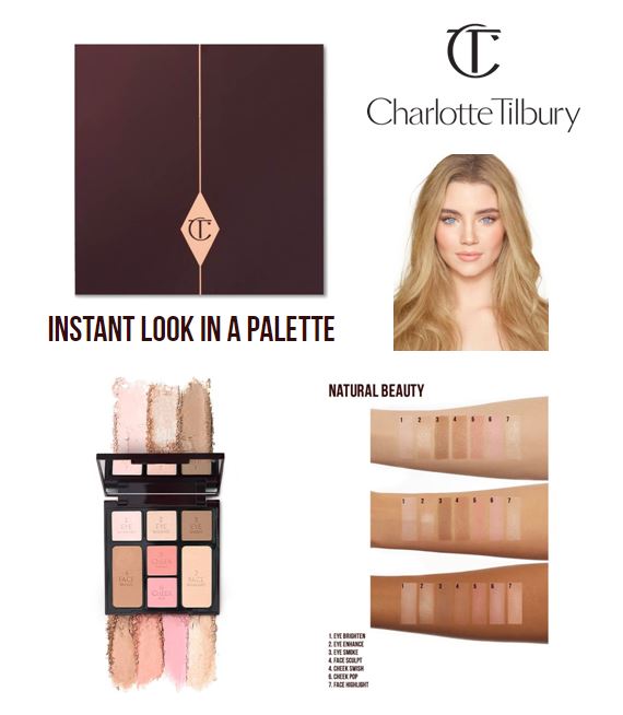 **พร้อมส่ง**Charlotte Tilbury Instant Look In A Palette Beauty Glow Limited Edition พาเลตต์ใหม่ล่าสุดที่ทำให้คุณสาวๆ สวยโฉบลุค Beauty Glow สีโทน healthy-glowing แต่งง่ายภายใน 5 นาที รวมเอาอายชาโดว์โทนสีแต่งง่ายเน้นวาวโกลว์ทั้งหมด 3 สีโทนโรสโกลว์, บลัชออนส