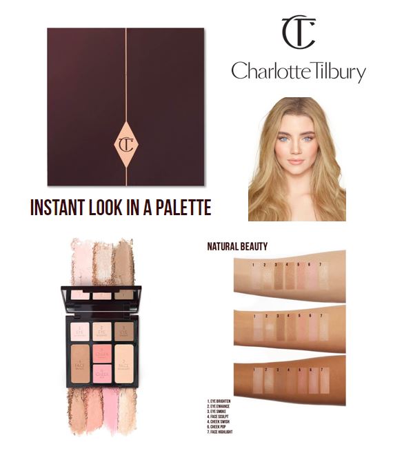 Charlotte Tilbury Instant Look In A Palette Beauty Glow Limited Edition พาเลตต์ใหม่ล่าสุดที่ทำให้คุณสาวๆ สวยโฉบลุค Beauty Glow สีโทน healthy-glowing แต่งง่ายภายใน 5 นาที รวมเอาอายชาโดว์โทนสีแต่งง่ายเน้นวาวโกลว์ทั้งหมด 3 สีโทนโรสโกลว์, บลัชออนส