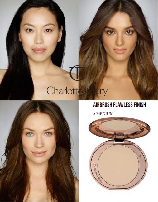 Charlotte Tilbury Air Brush Flawless Finish 8 g. แป้ง Finishing ไม่ผสมรองพื้น เนื้อละเอียดขั้น Micro-Fine ดุจกำมะหยี่ เมื่อปัดเบาๆลงบนผิวจะมอบความกระจ่างใสและเนียนไปกับผิวแป้งอณูละเอียด ปกปิดอำพรางจุดบกพร่องให