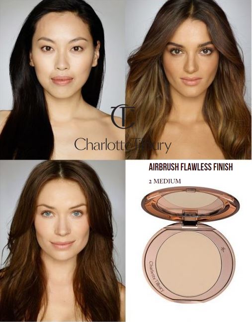 **พร้อมส่ง**Charlotte Tilbury Air Brush Flawless Finish 8 g. แป้ง Finishing ไม่ผสมรองพื้น เนื้อละเอียดขั้น Micro-Fine ดุจกำมะหยี่ เมื่อปัดเบาๆลงบนผิวจะมอบความกระจ่างใสและเนียนไปกับผิวแป้งอณูละเอียด ปกปิดอำพรางจุดบกพร่องให