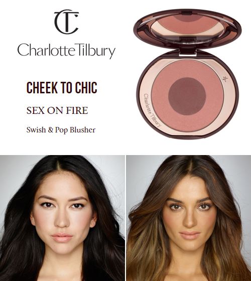 Charlotte Tilbury Cheek To Chic Swish And Pop Blusher สี Sex on Fire บลัช 2 สี อุดมด้วยไข่มุกบดละเอียด แดงชมพูก่ำหน่อย สีที่ให้ผิวดูสุขภาพดี ให้ผิวเปล่งประกายไร้ขีดจำกัด ด้วย Light Flex Technology และไข่มุกบดละเอียด สีบลัชกลืนเป็นเนื้อเดียวกับ