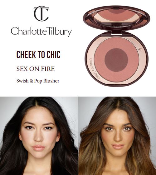 **พร้อมส่ง**Charlotte Tilbury Cheek To Chic Swish And Pop Blusher สี Sex on Fire บลัช 2 สี อุดมด้วยไข่มุกบดละเอียด แดงชมพูก่ำหน่อย สีที่ให้ผิวดูสุขภาพดี ให้ผิวเปล่งประกายไร้ขีดจำกัด ด้วย Light Flex Technology และไข่มุกบดละเอียด สีบลัชกลืนเป็นเนื้อเดียวกับ