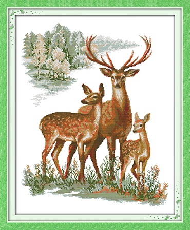 Deer family (ไม่พิมพ์/พิมพ์ลาย)