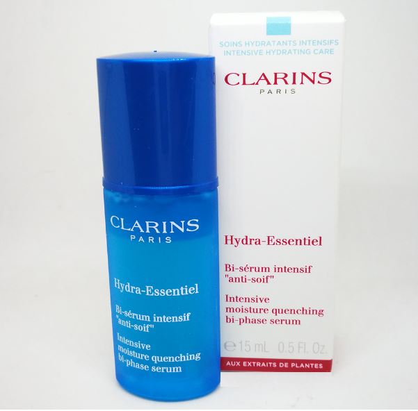 Clarins Hydra-Essentiel Bi-phase Serum ขนาดทดลอง 15 ml. เซรั่มคืนความมีชีวิตชีวาให้ผิวขาดน้ำ