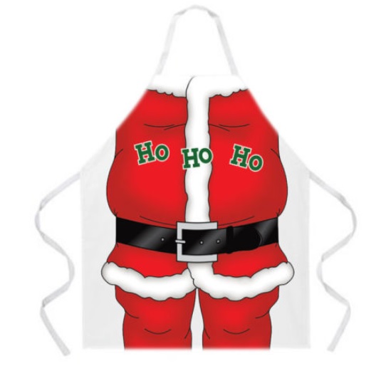 ++พร้อมส่ง++ผ้ากันเปื้อนแฟนซีซานต้า ซานตาครอส คริสต์มาส Ho Ho Ho