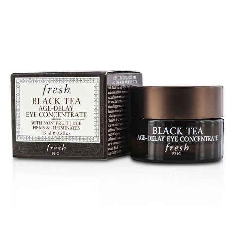 Fresh Black Tea Age-Delay Eye Concentrate 15 ml. ครีมบำรุงดูแลผิวรอบดวงตาที่ได้รับการพัฒนาให้มีความก้าวล้ำ ช่วยลดและป้องกันการเกิดริ้วรอยรอบดวงตา ในขณะเดียวกันยังให้ความชุ่มชื้น และทำให้ผิวรอบดวงตาแน่นกระชับยิ่งขึ้น