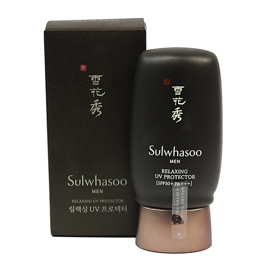 Sulwhasoo Men Relaxing UV Protector SPFD50+ PA+++ 50 ml. ครีมเจลกันแดดสำหรับผู้ชายสูตร Anti-Agingเนื้อบางเบา ซึมซาบไว ไม่เหนียวแหนะหนะ ปกป้องผิวจากรังสี UVA และ UVB รวมถึงมลภาวะที่ทำร้ายผิว ฟื้นฟูผิวให้แข็งแรงพร้อมเติมความชุ่มชื้นปลอบประโลมผิว