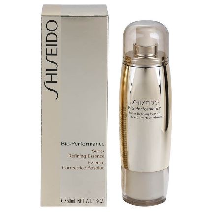 Shiseido Bio Performance Super Refining Essence 50 ml. เซรั่มทรงประสิทธิภาพตอบรับทุกปัญหาผิวในหนึ่งเดียว ช่วยลดเลือนความหมองคล้ำ โทนสีผิวดูกระจ่างใสขึ้น ให้ผิวที่แลดูมีสุขภาพดี เปล่งประกายลดเลือนรอยแดง ริ้วรอยต่างๆ รังสรรค์ผิวแลดูสวยเปล่งประกา