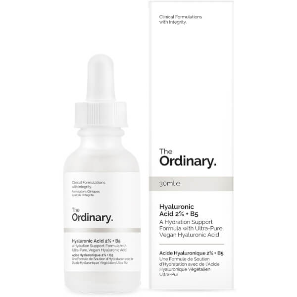 The Ordinary Hyaluronic Acid 2 % + B5 30 ml. เซรั่มเติมเต็มความชุ่มฉ่ำ ให้ผิวเปล่งปลั่ง สดใส มีชีวิตชีวา แลอ่อนเยาว์ สำหรับทุกสภาพผิวที่ขาดน้ำ เนื้อบางเบา ซึมซาบไว ไม่เหนียวเหนอะ ด้วยสารสักดจาก เติมเต็มเก็บล็อคความชุ่มชื้นอย่างล้ำลึกถึงเซลล์ผิ