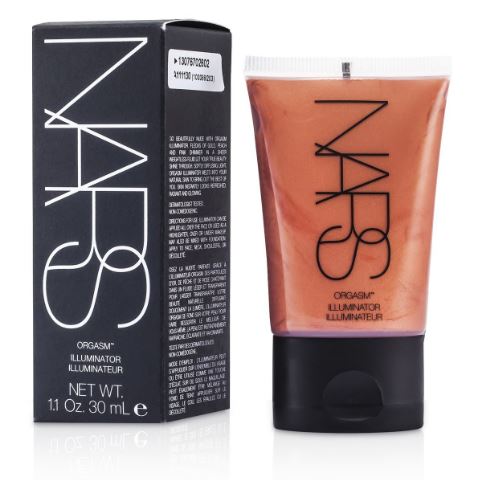 NARS Illuminator Orgasm 30 ml. ครีมเบสชมพูพีช ช่วยปรับผิวให้เปล่งปลั่งสุขภาพดี แลดูมีเลือดฝาด เนื้อครีมบางเบาผสมชิมเมอร์  สามารถใช้งานได้หลากหลาย ทั้งทาบนผิวโดยตรงก่อนลงครีมรองพื้น, ผสมเข้ากับครีมรองพื้น, ทาหลังลงครีมรองพื้น, ไฮไลท์เฉพาะจุดเพื