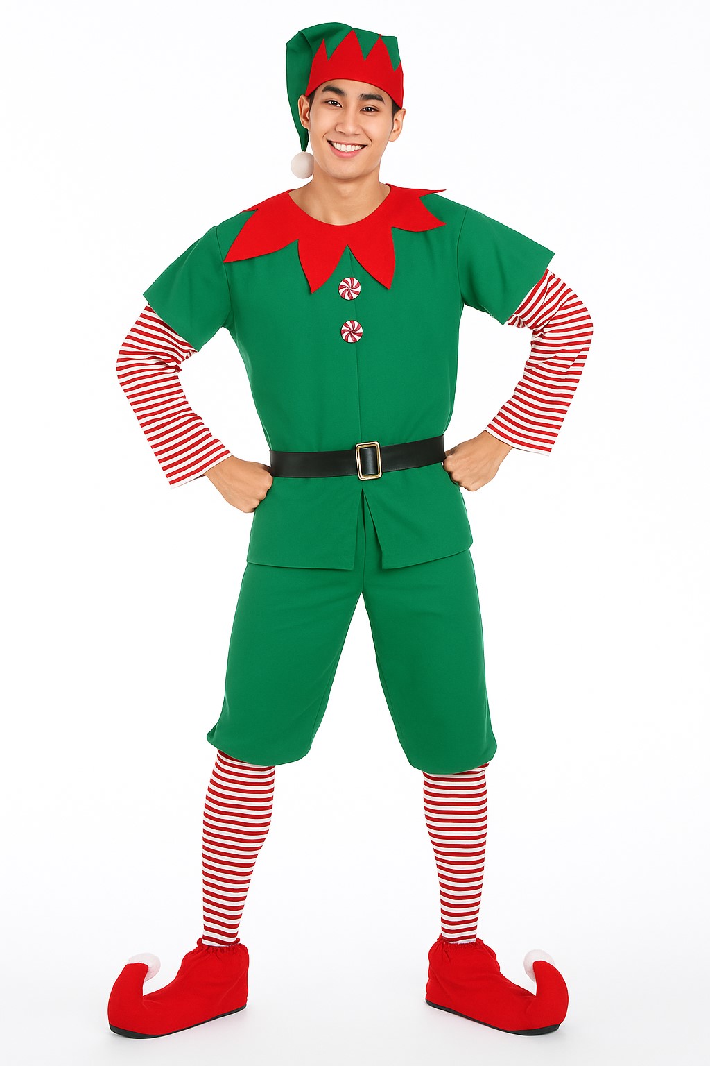 ++พร้อมส่ง++ชุดซานต้าสีเขียว ชุดเอลฟ์ ELFผู้ชาย ชุดซานตาคลอส ชุดเอลฟ์ ชุดคริสต์มาส เอลฟ์ christmas
