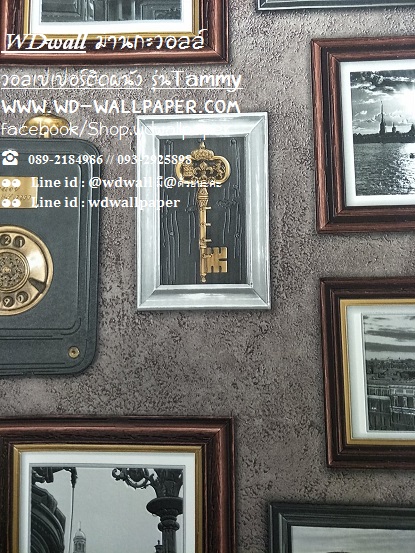 วอลเปเปอร์ติดผนัง ลายชั้นวางหนังสือ ตกแต่งห้องสมุด ห้องทำงาน ลายหนังสือพิมพ์