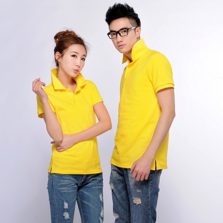 (พร้อมส่ง L) เสื้อโปโลสีเหลือง เสื้อสีเหลือง เสื้อPOLOสีเหลือง