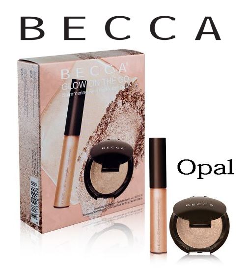 **พร้อมส่ง**Becca Glow on The Go Shimmering Skin Perfector Opal Set เซ็ตเพื่อผิวโกลว์สวยแลดูมีมิติอย่างเป็นธรรมชาติที่มีทั้งไฮไลท์แบบตลับและแบบลิควิด มาพร้อมพิกเม้นท์แน่นติดทนนาน