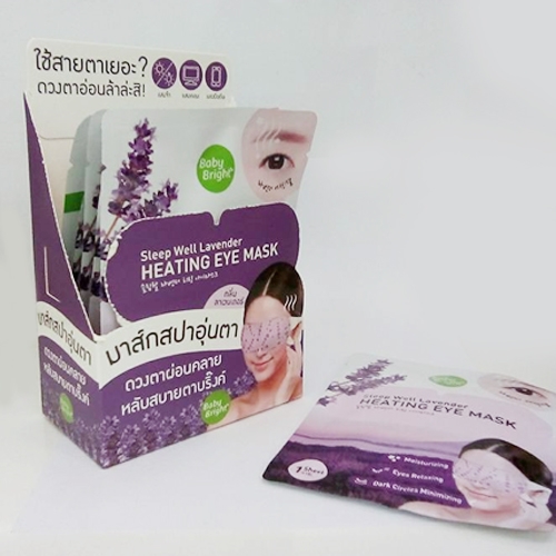 Sleep Well Lavender Heating Eye Mask Baby Bright (1กล่องมี6ซอง) มาส์กสปาดวงตา ผ่อนคลายสดชื่น ดวงตาสดใส