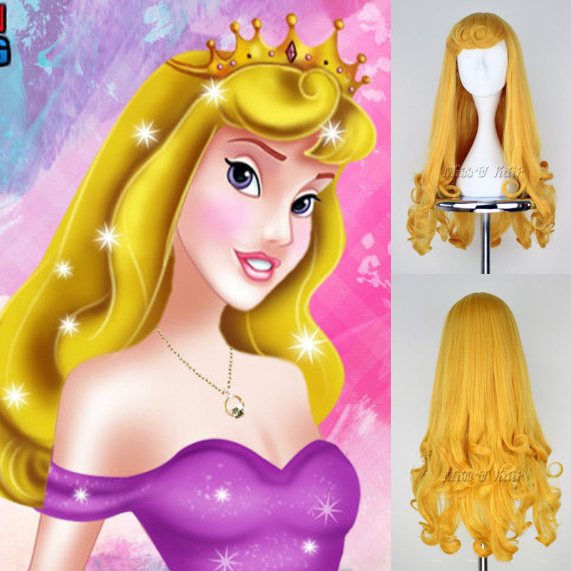 วิกผมเจ้าหญิงออโรร่าแห่งการ์ตูนเจ้าหญิงนิทรา วิกเจ้าหญิงAurora Sleeping Beauty Princess วิกเจ้าหญิงดิสนีย์