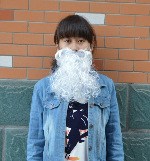 เคราซานต้า เคราสีขาว ซานตาคอส เคราซานตาครอส. santacluse Cosplay  เคราแฟนซี