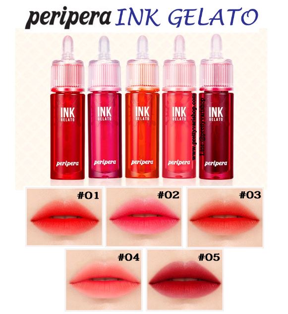 **พร้อมส่ง**Peripera Ink Gelato Lip Tint 3.5 g. ลิปทิ้นท์สีสันสดใส โทนสีแดงไล่เฉดสีสวยงาม สีชัด เนื้อบางเบาสบายปาก ไม่ทำให้ปากแห้ง ไม่เป็นคราบ ติดทนนานตลอดวัน ให้ริมฝีปากดูสุขภาพดีสไตล์สาวเกาหลี