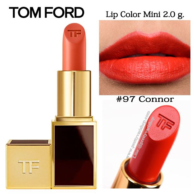 Tom Ford Lip Color Mini #97 Connor ขนาดทดลอง 2.0 g. พร้อมกล่อง ลิปสติกเนื้อดีเลอเลิศจากแบรนไฮโซสุดฮอต หรูหรา และคุณภาพดีสุดๆ ทาออกมาแล้วให้สีเรียบเนียนสม่ำเสมอและไม่เป็นคราบระหว่างวัน 